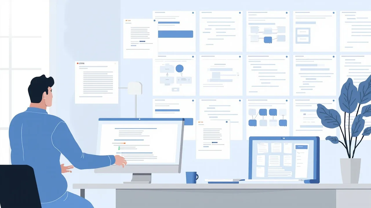 Editorial illustration for coding agents and LLM APIs